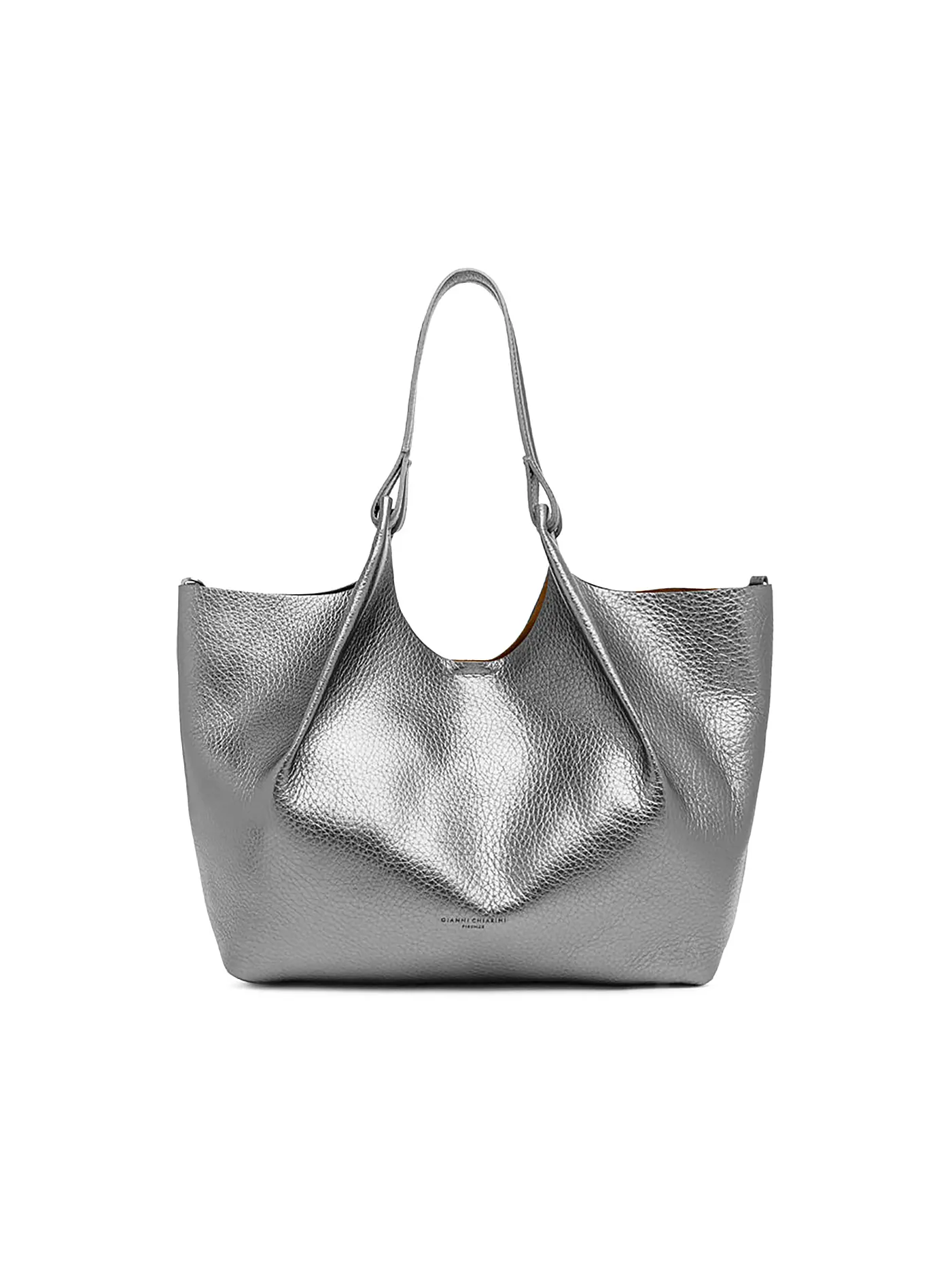 GIANNI CHIARINI | Ledertasche - Hobo Bag DUA | silber